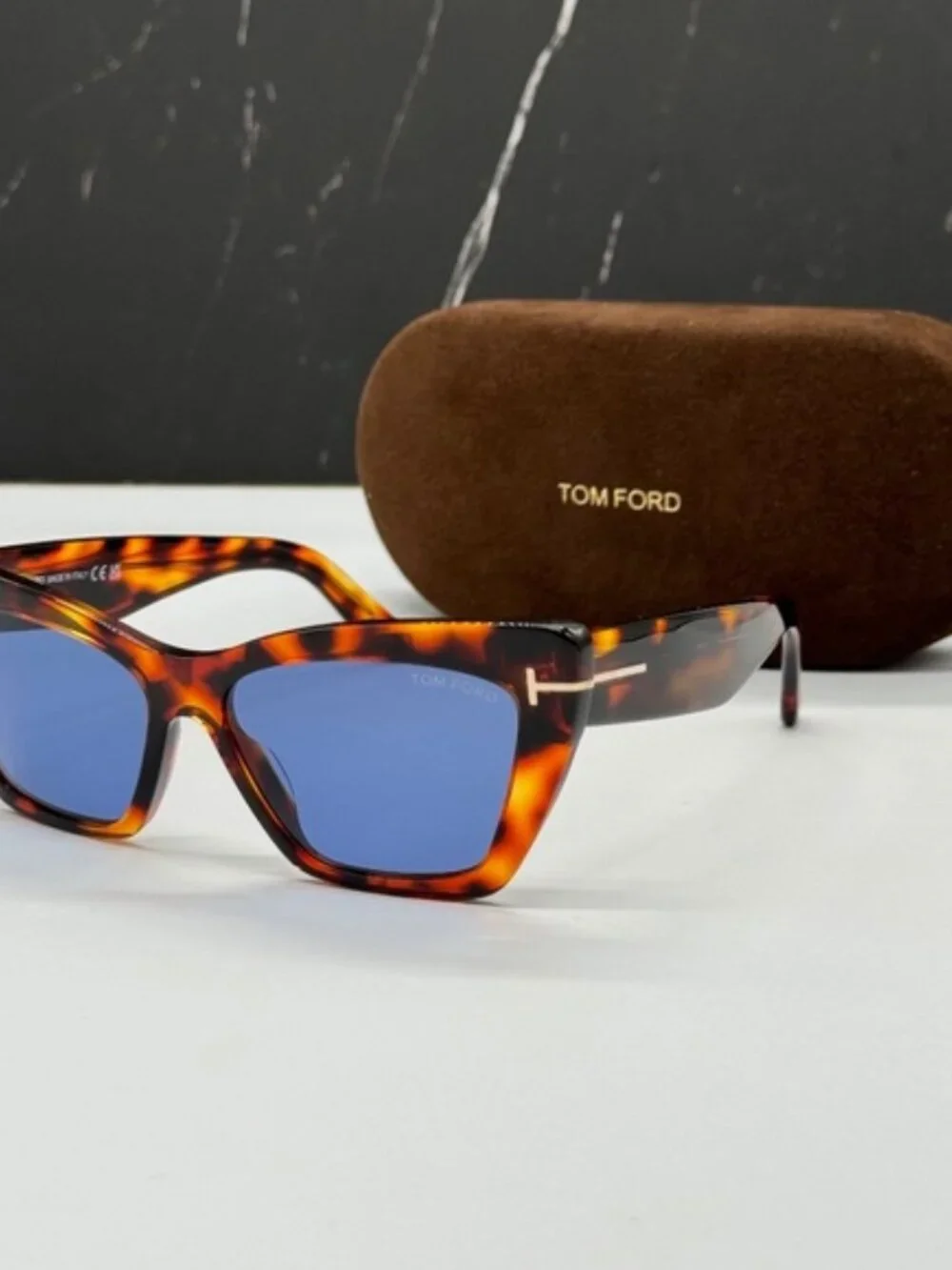 NEW TOM FORD TF871 55V WOMEN CAT EYE SUNGLASSES TOM FORD WYATT FT0871/S 55V - Picture 2 of 9